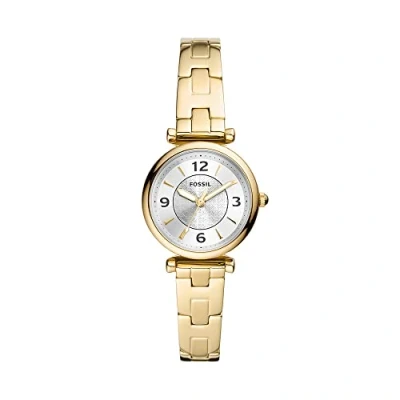 Abbildung von Fossil Carlie Uhr Yellow goldcoloured, Damen, Größe: One Size, gold coloured