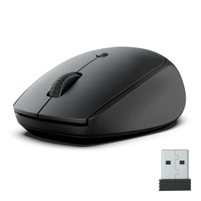 Abbildung von JLab Go Maus kabellos, Bluetooth Maus/Funkmaus batteriebetrieben Tri Mode (BT 5.0/5.0/2.4Ghz) mit USB Dongle, Wireless Silent Mouse Ergonomische für Laptop, PC, Computer, iPad, Mac, Tablet