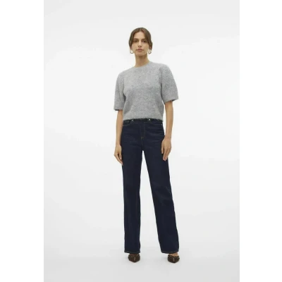 Abbildung von Vero Moda Vmnovah Tshirt basic, Damen, Größe: XS, Medium grey melange