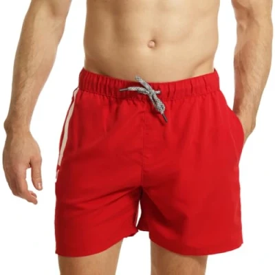 Abbildung von RIPT Herren Essentials Quick Dry UV 50 Sonnenschutz Badeshorts Badehose, Rot/Weiß, XL