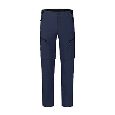 Abbildung von Bergson Zip Off Hose LEBIKO Zipp Herren Wanderhose, robust, elastisch, Normalgrößen, peacoat blau