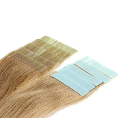 Abbildung von hair2heart 40 x Tape In Extensions aus Echthaar, 50cm, 2,5g Strähnen, glatt Farbe 10 rehbraun