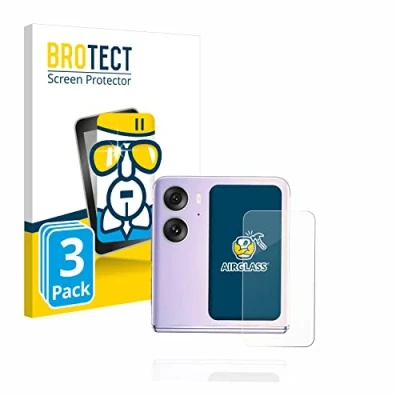 Abbildung von BROTECT Schutzglas für Oppo Find N2 Flip (Hinteres Display) (3 Stück) Schutzfolie Panzer Folie Glas [Extrem Kratzfest 9H, Anti Fingerprint,