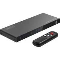 Abbildung von DIGITUS DS 55332 HDMI Switch 5x1 5 In 1 Out UHD 4K/60 Hz HDTV: 3840 x 2160p HDCP 2.2 &amp; 2.0 HDR, CEC, Deep Color, DTS, Dolby Digital, LPCM Für TV, Monitor, PS5, PS4, Xbox