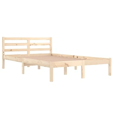 Abbildung von vidaXL Massivholzbett Bettgestell Bett Doppelbett Holzbett Bettrahmen Lattenrost Schlafzimmerbett Schlafzimmermöbel Kiefer 120x200cm