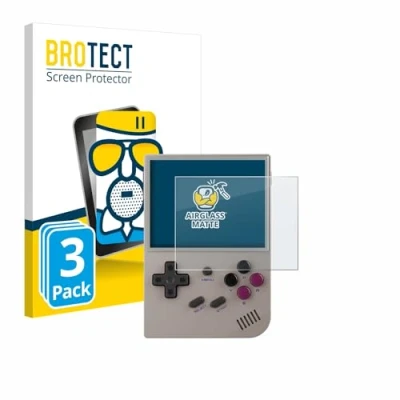 Abbildung von BROTECT Entspiegelungs Schutzglas für Anbernic RG35XX Plus (3 Stück) Schutz Folie Panzerfolie Glas Matt [Extrem Kratzfest 9H, Anti Reflex]