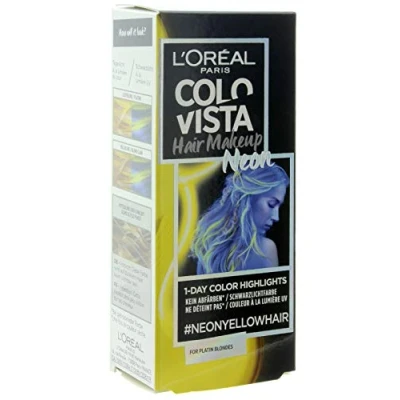 Abbildung von L&#039;Oréal Paris Colovista Hair Makeup, 1 Day Color Highlights, Schwarzlichtfarbe, (Neonyellowhair)