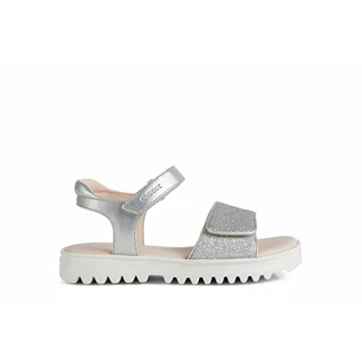 Abbildung von Geox Sandal Coralie GIRL Riemensandalette für Kinder, Größe: 31, Silver Schuhe