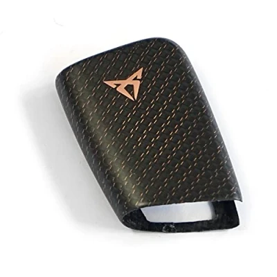 Abbildung von Seat 575087013D Schlüsselcover CUPRA Zündschlüssel Schlüsselblende Kupfer Carbon, für 3 Tasten Schlüssel