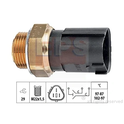 Abbildung von EPS 1.850.690 Temperaturschalter, Kühlerlüfter M22x1,5 Made in Italy OE Equivalent VOLKSWAGEN: Golf 4 Schrägheck, Polo IV Schrägheck