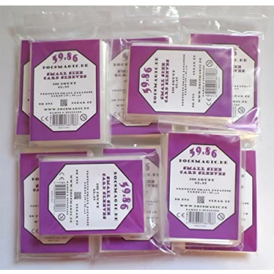 Abbildung von docsmagic.de 1.000 Small Size Card Sleeves Clear 10 Packs 59 x 86 Standard 62 89 Klar YGO