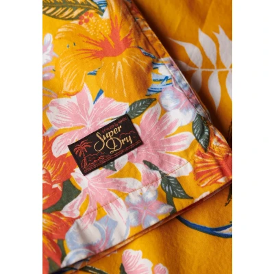 Abbildung von Superdry Hawaiian BOX FIT Hemd, Herren, Größe: Small, Anemone yellow