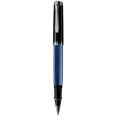 Abbildung von Pelikan Tintenroller Souverän 805, Schwarz Blau, hochwertiger Roller im Geschenk Etui, 933655