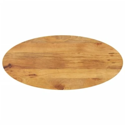 Abbildung von vidaXL Tischplatte, Holzplatte für Esstisch Couchtisch, Massivholzplatte Rustikales Design, Ersatztischplatte, 140x50x3,8cm Oval Massivholz Mango