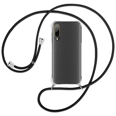 Abbildung von mtb more energy® Handykette kompatibel mit HTC Desire 22 Pro 5G schwarz Smartphone Hülle zum Umhängen Anti Shock Full TPU Case