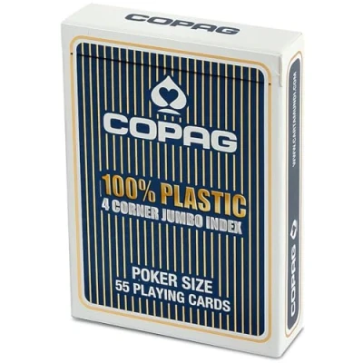 Abbildung von Cartamundi Spiel COPAG® 100% Plastik Poker Jumbo Index blau