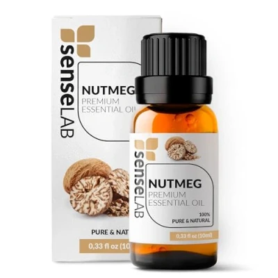 Abbildung von Ätherisches Muskatöl 100% Reines, Natürliches, Für Die Therapeutische Anwendung Geeignetes Diffuser Und Luftbefeuchter Entspannendes Beruhigendes Massageöl Hautpflegeöl (10 ml)