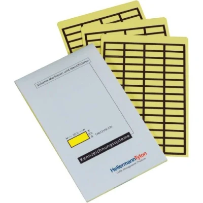 Abbildung von HellermannTyton 598 92127 TAG121FB 270 YE Etikett Helasign, 20 x 8 mm, Farbe der Markierung: Gelb, Anzahl Etiketten: 600