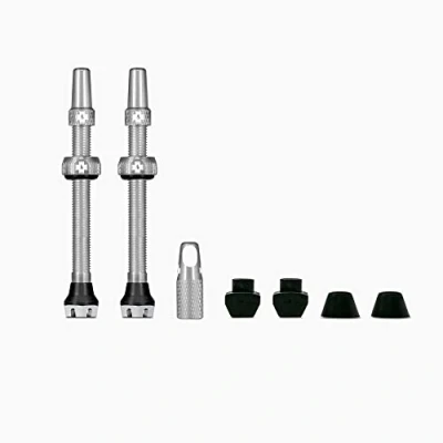 Abbildung von Muc Off Presta Ventile, silberfarben, schlauchlos, 44 mm Premium kein Auslaufen, Fahrradventile mit integriertem Ventilkernentfernungswerkzeug