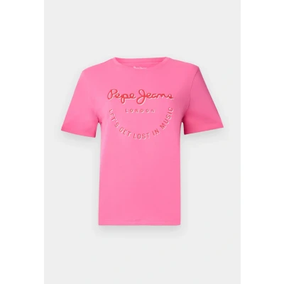 Abbildung von Pepe Jeans Rumer Tshirt print, Damen, Größe: XS, Fuchsia