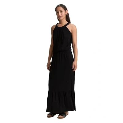 Abbildung von TOM Tailor American Neckline Maxikleid, Damen, Größe: 34, Deep black