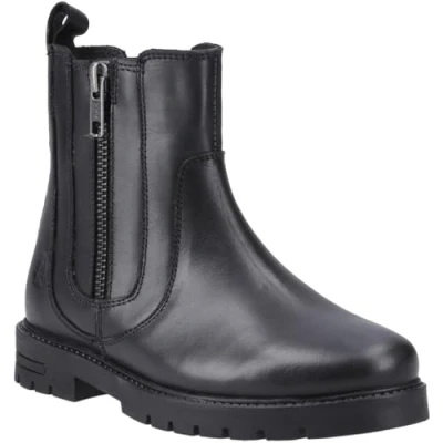 Abbildung von Hush Puppies Liana Leder Stiefel für Mädchen in Schwarz