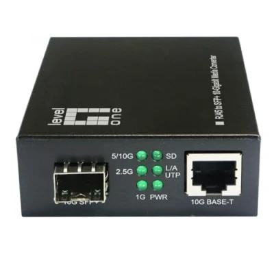 Abbildung von LevelOne 10 Gigabit RJ45 zu SFP+ Mediakonverter