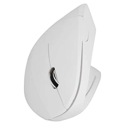 Abbildung von Kabellose Vertikale Maus, 2,4 GHz 1600 DPI Ergonomische Optische Computer Gaming Maus ohne Verzögerung für PC/Laptop(Weiß)
