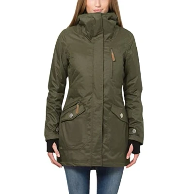 Abbildung von berydale Damen Funktionsparka Jacke, Grün gefütterter Winter Parka, S