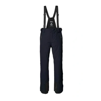Abbildung von killtec Herren Skihose mit abzippbarem Latz, Kantenschutz und Schneefang KSW 467 MN SKI PNTS, schwarz blau, M, 43581 000