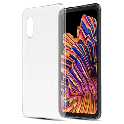 Abbildung von Cadorabo Hülle kompatibel mit Samsung Galaxy XCover PRO Schutzhülle TPU Silikon Case Slim Design Kratzfest Weiche Gummi Rundumschutz für in Transparent