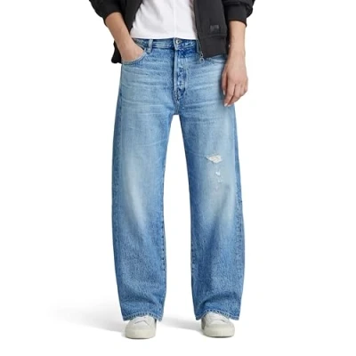 Abbildung von G Star Bowey 3D Boyfriend Ankle Jeans Relaxed Fit, Damen, Größe: 26x30, Sun faded ripped blue donau