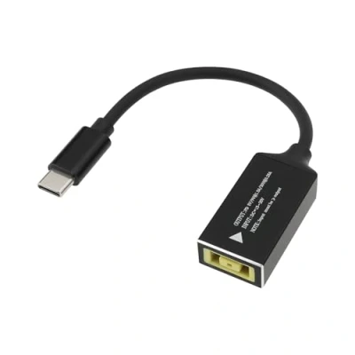 Abbildung von EMSea DC Square auf PD Typ C USB Slim Tip Adapter Kompatibel mit Lenovo Charger Max 65W Leistungsabgabe Ladeadapter DC15 20V