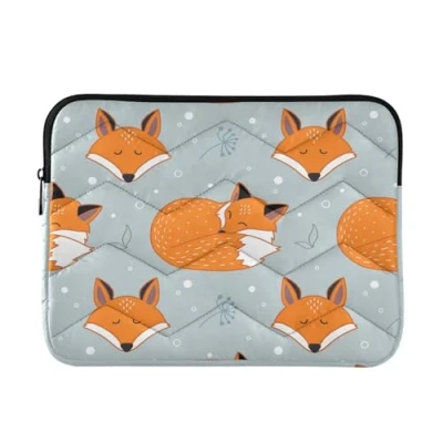Abbildung von Laptop Hülle Tasche Nettes Fuchs Muster Laptoptasche Notebook Laptophülle Computer Tragetasche für 13 14 Zoll