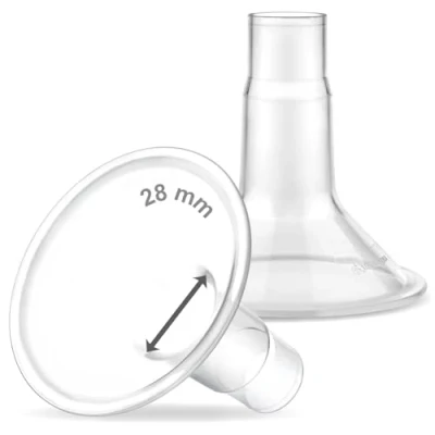 Abbildung von Maymom MyFit 28 mm Shield (2 Stück) kompatibel mit Weithals Anschluss, kein Original Spectra S2 Zubehör S1, Pumpenteile Flansch