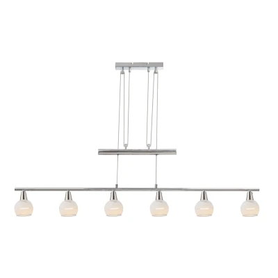 Abbildung von Lighting OLLI Hängeleuchte Metall Nickel matt, 6x E14 LED