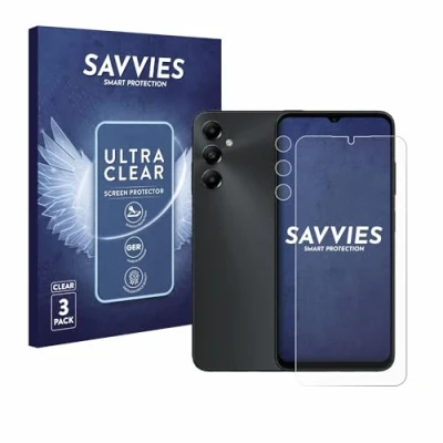 Abbildung von Savvies 6 Stück Schutzfolie für Samsung Galaxy A05s (Display+Kamera) Displayschutz Folie Ultra Transparent