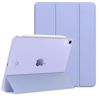 Abbildung von MoKo für iPad Air 6. Generation 11 Zoll Hülle M2 2024/iPad 5 Gen 2022/iPad 4 2020, 11&#039;&#039; mit Transluzent Hart Rückseite, 6/5/4 Hülle, Lavendel Lila