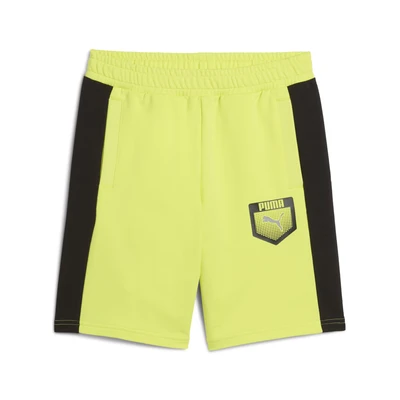 Abbildung von Puma Active Sports Graphic Sweat Shorts Teenager Für Herren Damen Kinder Mit Plain Lemon Sherbert Größe: 11 12Y