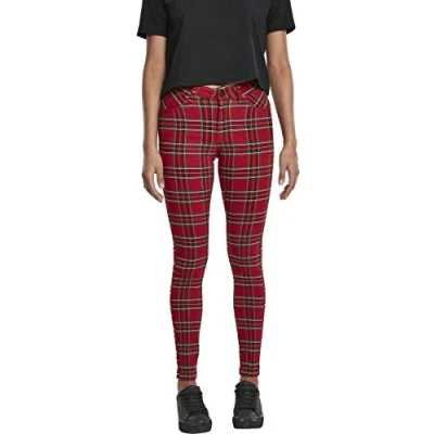 Abbildung von Urban Classics Stoffhose, Damen, Größe: 30, Red/blk