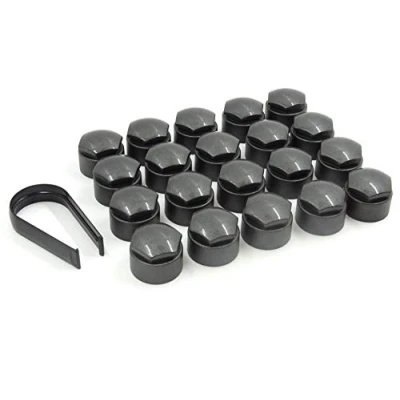 Abbildung von Partsdealers Runde Radmutterabdeckungen für Audi A1, A3, A4, A5, A6, A7, A8, TT, Q3, Q5, Q7, MK2, Q8, 17 mm (dunkelgrau)