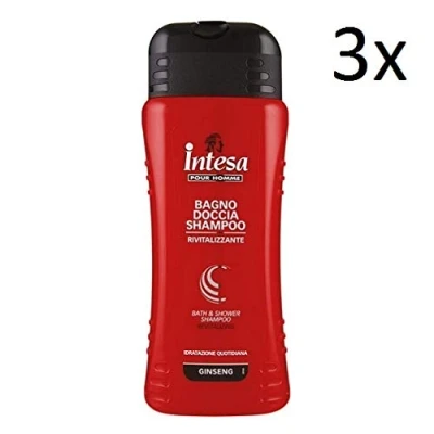 Abbildung von Intesa Pour Homme Bad , Duschgel und Shampoo für Herren, rivitalisierend, feuchtigkeitsspendend den Alltag, Ginseng 500 ml
