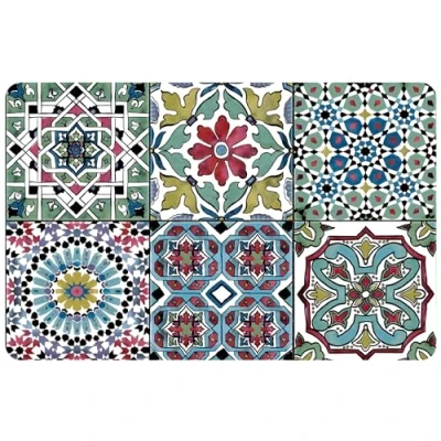 Abbildung von d c fix Tischset Rio Faroso abwaschbare Unterlage für Küche &amp; Esstisch Platzset Platzdeckchen Teller Platzdecke Tisch Untersetzer Set 29 cm x 44 eckig