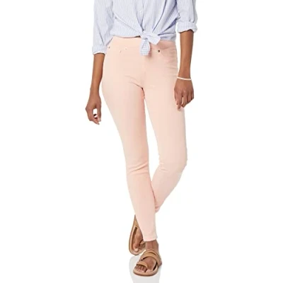 Abbildung von Amazon Essentials Damen Stretch Jeggings zum Anziehen(erhältlich in Übergröße), Korallenrosa, 34 Kurz