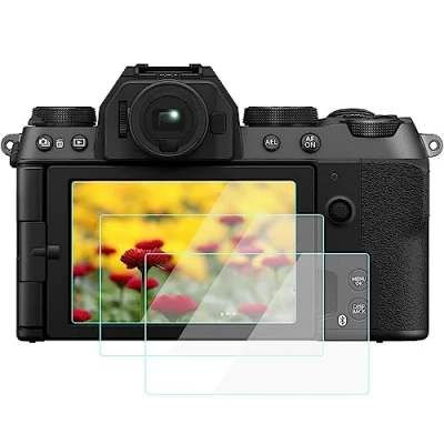 Abbildung von XT50 Displayschutzfolie kompatibel für Fujifilm X S20 spiegellose Kamera, 9H gehärtetes Glas, Anti Kratzen, Bläschen, Staub (3 Stück)