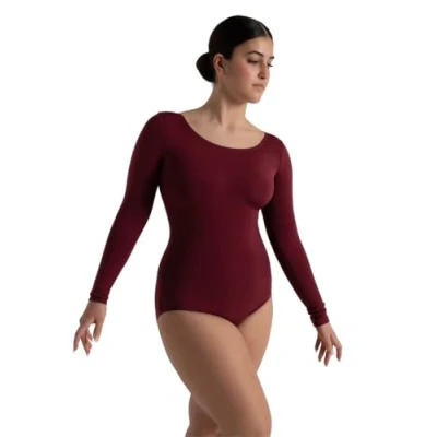 Abbildung von Capezio Damen Team Basic Langarmtrikot Gymnastikanzug, Maroon, S