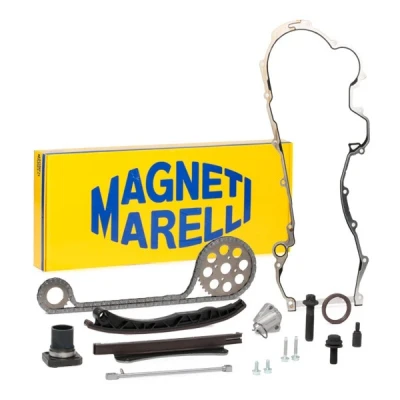 Abbildung von MAGNETI MARELLI 341500000102 Steuerkettensatz mit Dichtung Schraubensatz Kette geschlossen, Simplex OPEL: Corsa D Schrägheck