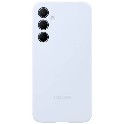 Abbildung von Samsung Galaxy A55 Hülle Silikon Backcover/Soft Case Handyhülle Hellblau