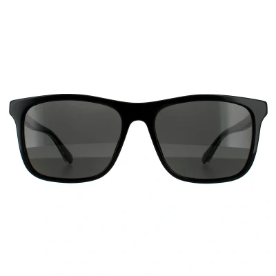 Abbildung von Gucci Herren GG0381SN 007 Gläser SONNENBRILLEN Acetat Schwarz Grau Quadratisch Polarisiert