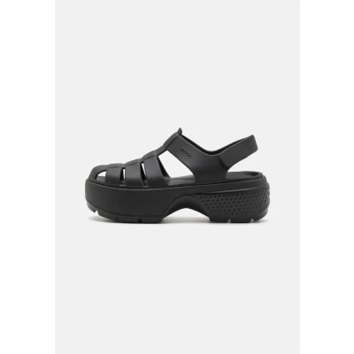 Abbildung von Crocs Stomp Fisherman Unisex Plateausandalette, Größe: 39 40, Black Schuhe